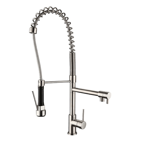 Tapware Modern National Halo Multifunction Kitchen Mixer Colour: Pvd Brushed Nickel Place & Palette