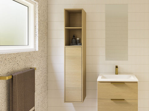 Vanities Timberline Hudson Duo Tallboy Wall Hung Size: W 300mm Place & Palette