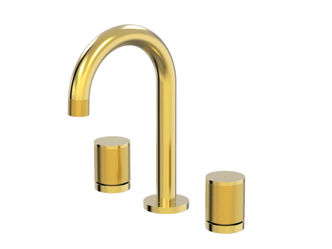 Tapware ParTaps IDK Basin Set Swivel Colour: Brushed Gold Place & Palette