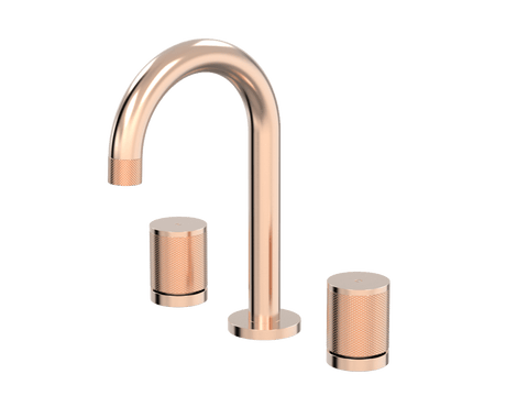 Tapware ParTaps IDK Basin Set Swivel Colour: Brushed Rose Gold Place & Palette