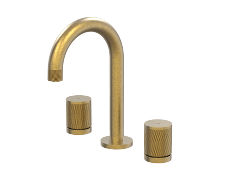 Tapware ParTaps IDK Basin Set Swivel Colour: Rumbled Brass Place & Palette