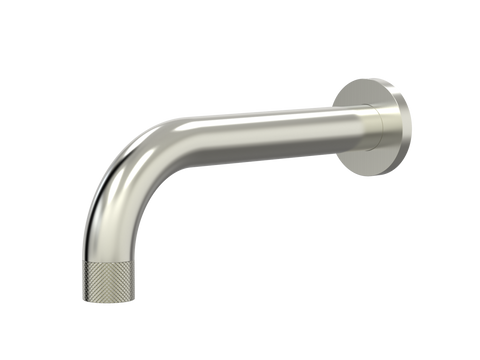 Tapware ParTaps IDK Basin Wall Fixed Outlet - 90 Degree Colour: Brushed Nickel Place & Palette