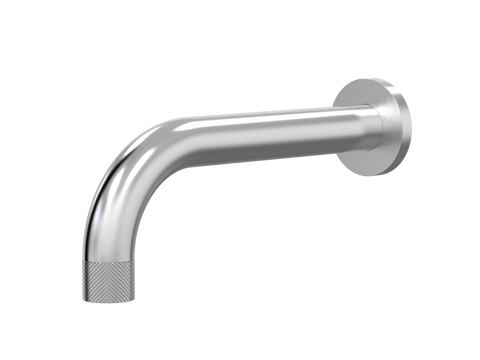 Tapware ParTaps IDK Bath Wall Fixed Outlet - 90 Degree Colour: Brushed Chrome Outlet: 160mm Place & Palette