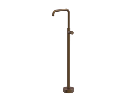 Tapware ParTaps IDK Floor Bath Filler MIxer - 90 Degree Colour: Native Brass Place & Palette