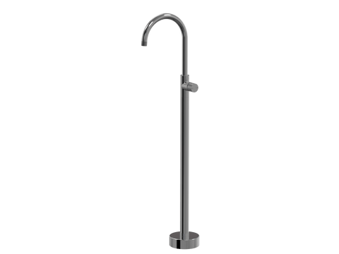 Tapware ParTaps IDK Floor Bath Filler Mixer - Gooseneck Colour: Black Sapphire Place & Palette