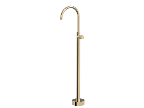Tapware ParTaps IDK Floor Bath Filler Mixer - Gooseneck Colour: Brass Gold Place & Palette
