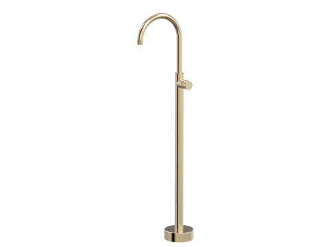 Tapware ParTaps IDK Floor Bath Filler Mixer - Gooseneck Colour: Brushed Brass Gold Place & Palette