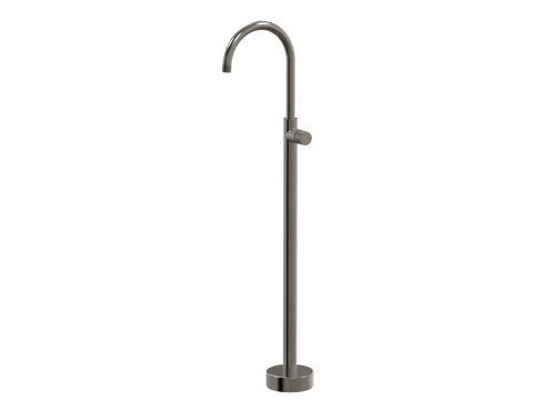 Tapware ParTaps IDK Floor Bath Filler Mixer - Gooseneck Colour: Brushed Gunmetal Place & Palette