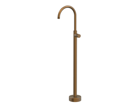 Tapware ParTaps IDK Floor Bath Filler Mixer - Gooseneck Colour: Burnished Place & Palette