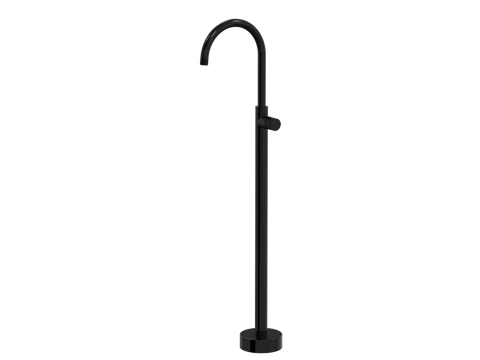 Tapware ParTaps IDK Floor Bath Filler Mixer - Gooseneck Colour: Midnight Black Place & Palette