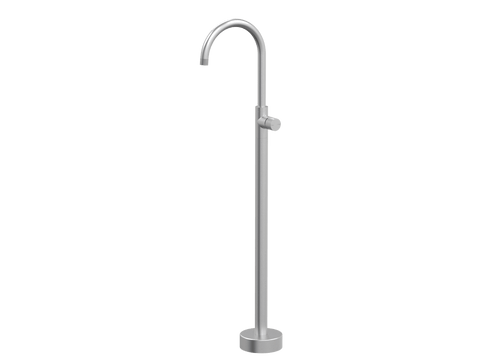 Tapware ParTaps IDK Floor Bath Filler Mixer - Gooseneck Colour: Satin Pearl Place & Palette