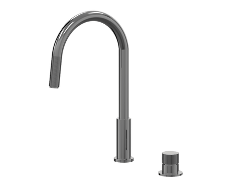 Tapware ParTaps IDK Hob Mixer Pullout Set - Gooseneck Colour: Black Sapphire Place & Palette