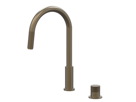 Tapware ParTaps IDK Hob Mixer Pullout Set - Gooseneck Colour: Brushed Copper Place & Palette