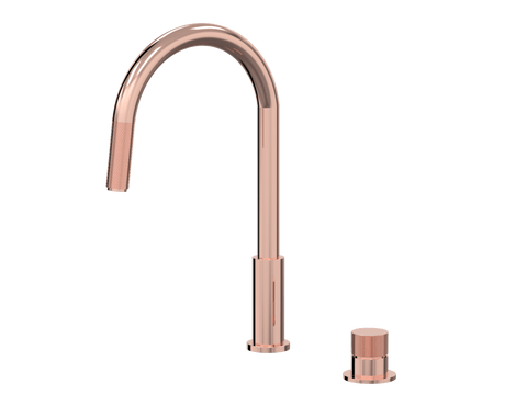 Tapware ParTaps IDK Hob Mixer Pullout Set - Gooseneck Colour: Copper Place & Palette