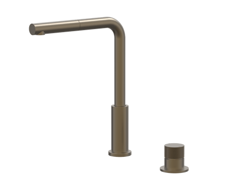 Tapware ParTaps IDK Hob Mixer Pullout Set - Straight Colour: Antique Bronze Place & Palette