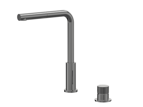 Tapware ParTaps IDK Hob Mixer Pullout Set - Straight Colour: Black Sapphire Place & Palette
