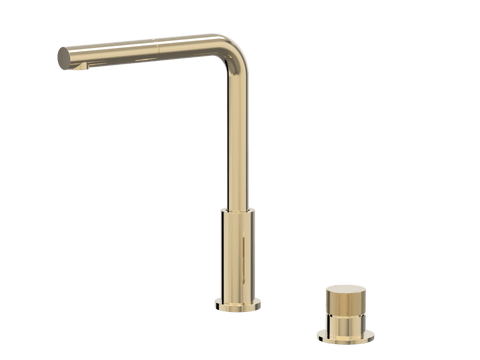 Tapware ParTaps IDK Hob Mixer Pullout Set - Straight Colour: Brass Gold Place & Palette
