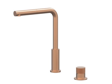 Tapware ParTaps IDK Hob Mixer Pullout Set - Straight Colour: Brushed Copper Place & Palette