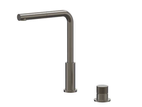 Tapware ParTaps IDK Hob Mixer Pullout Set - Straight Colour: Brushed Gunmetal Place & Palette