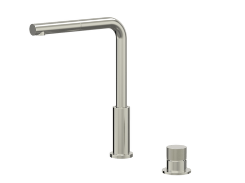 Tapware ParTaps IDK Hob Mixer Pullout Set - Straight Colour: Brushed Nickel Place & Palette