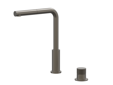 Tapware ParTaps IDK Hob Mixer Pullout Set - Straight Colour: Gunmetal Place & Palette