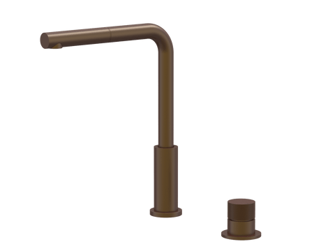 Tapware ParTaps IDK Hob Mixer Pullout Set - Straight Colour: Native Brass Place & Palette