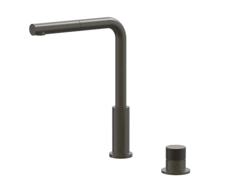 Tapware ParTaps IDK Hob Mixer Pullout Set - Straight Colour: Volcanic Grey Place & Palette