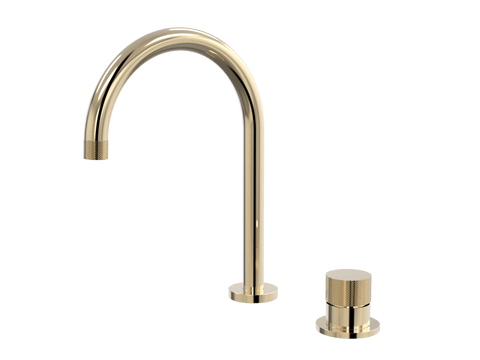 Tapware ParTaps IDK Hob Mixer Set Colour: Brass Gold Place & Palette