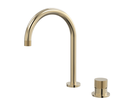 Tapware ParTaps IDK Hob Mixer Set Colour: Brushed Brass Gold Place & Palette