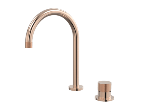 Tapware ParTaps IDK Hob Mixer Set Colour: Brushed Rose Gold Place & Palette