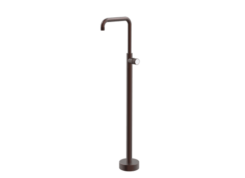 Tapware ParTaps IDK Marble Floor Bath Filler Mixer - 90 Degree Colour: Antique Copper Insert: Bianco Marble Place & Palette