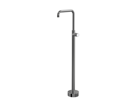 Tapware ParTaps IDK Marble Floor Bath Filler Mixer - 90 Degree Colour: Black Sapphire Insert: Bianco Marble Place & Palette