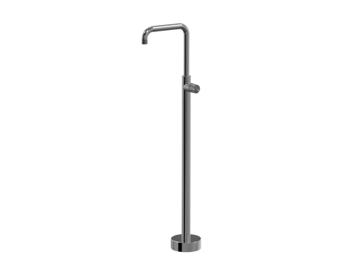 Tapware ParTaps IDK Marble Floor Bath Filler Mixer - 90 Degree Colour: Black Sapphire Insert: Nero Marble Place & Palette