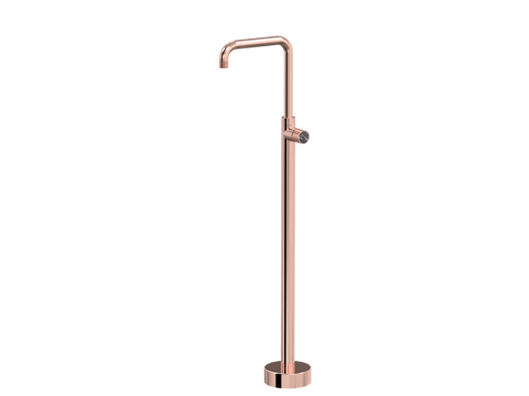 Tapware ParTaps IDK Marble Floor Bath Filler Mixer - 90 Degree Colour: Copper Insert: Nero Marble Place & Palette