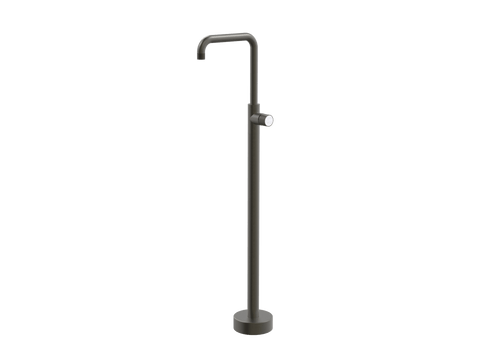 Tapware ParTaps IDK Marble Floor Bath Filler Mixer - 90 Degree Colour: Volcanic Grey Insert: Bianco Marble Place & Palette