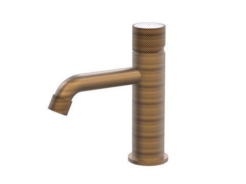 Tapware ParTaps IDK Marble Hob Basin Mixer with Marble Colour: Chrome Insert: Bianco Marble Place & Palette
