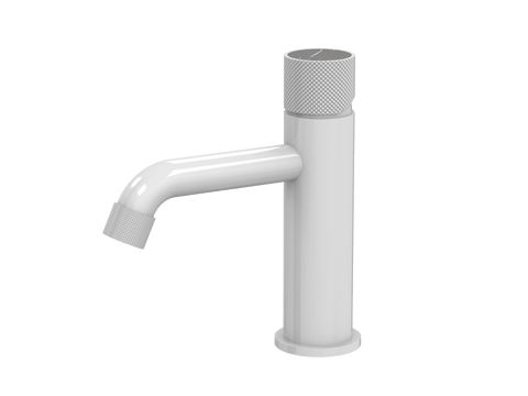 Tapware ParTaps IDK Marble Hob Basin Mixer with Marble Colour: Chrome Insert: Bianco Marble Place & Palette