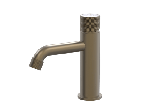 Tapware ParTaps IDK Marble Hob Basin Mixer with Marble Colour: Antique Bronze Insert: Bianco Marble Place & Palette