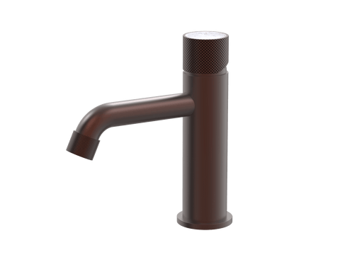 Tapware ParTaps IDK Marble Hob Basin Mixer with Marble Colour: Antique Copper Insert: Bianco Marble Place & Palette