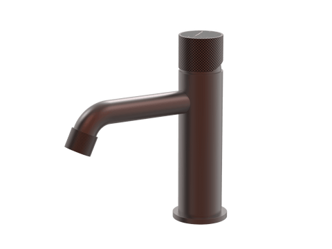 Tapware ParTaps IDK Marble Hob Basin Mixer with Marble Colour: Antique Copper Insert: Nero Marble Place & Palette