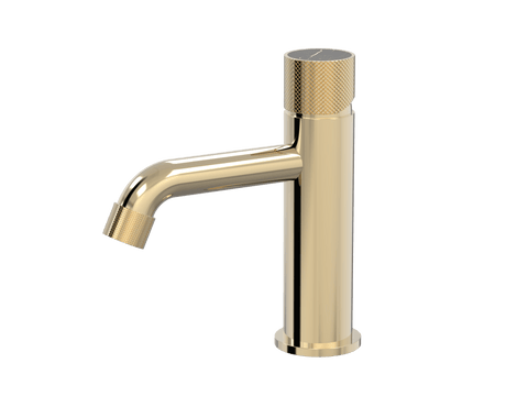 Tapware ParTaps IDK Marble Hob Basin Mixer with Marble Colour: Brass Gold Insert: Nero Marble Place & Palette