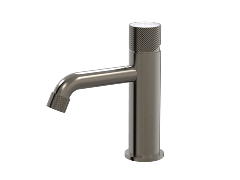 Tapware ParTaps IDK Marble Hob Basin Mixer with Marble Colour: Brushed Gunmetal Insert: Bianco Marble Place & Palette