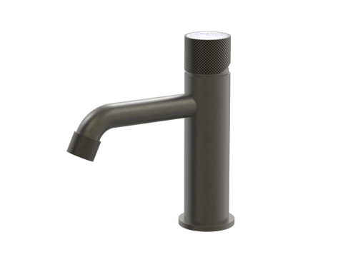 Tapware ParTaps IDK Marble Hob Basin Mixer with Marble Colour: Burnished Insert: Bianco Marble Place & Palette
