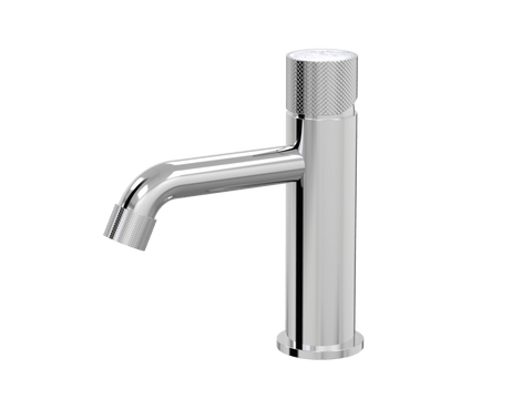 Tapware ParTaps IDK Marble Hob Basin Mixer with Marble Colour: Chrome Insert: Bianco Marble Place & Palette