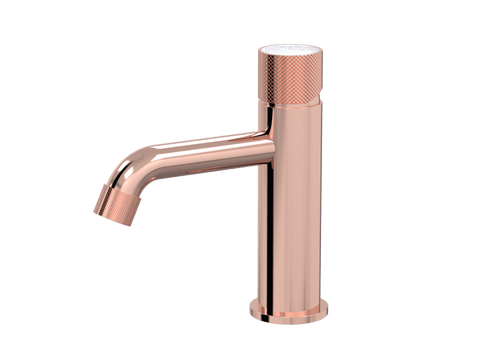 Tapware ParTaps IDK Marble Hob Basin Mixer with Marble Colour: Copper Insert: Bianco Marble Place & Palette