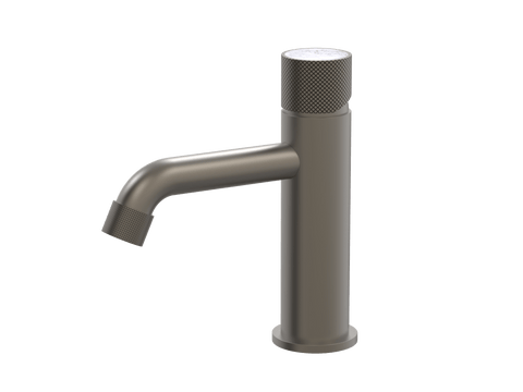 Tapware ParTaps IDK Marble Hob Basin Mixer with Marble Colour: Gunmetal Insert: Bianco Marble Place & Palette