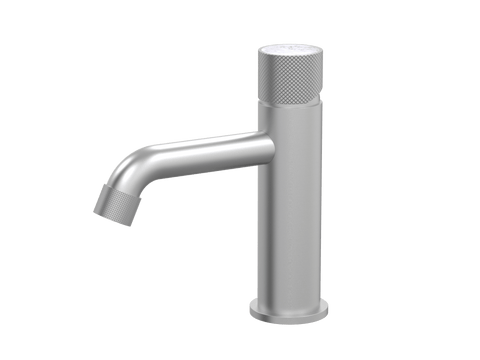 Tapware ParTaps IDK Marble Hob Basin Mixer with Marble Colour: Satin Pearl Insert: Bianco Marble Place & Palette