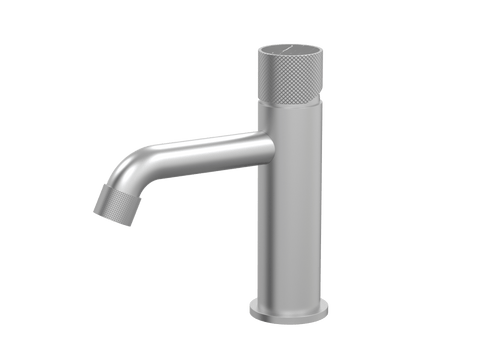 Tapware ParTaps IDK Marble Hob Basin Mixer with Marble Colour: Satin Pearl Insert: Nero Marble Place & Palette