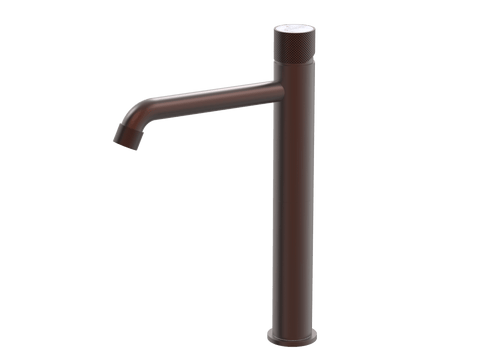 Tapware ParTaps IDK Marble Hob Basin Tower Mixer with Marble Colour: Antique Copper Insert: Bianco Marble Place & Palette