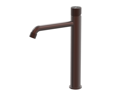Tapware ParTaps IDK Marble Hob Basin Tower Mixer with Marble Colour: Antique Copper Insert: Nero Marble Place & Palette